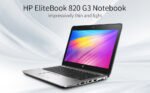 HP Elitebook 820 G3 Notebook PC, 12.5" HD Display, Intel Core i5-6300U 2.4Ghz, 8GB RAM, 256GB SSD, 802.11 AC, Windows 10 Professional