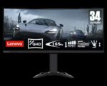 Lenovo G34w-30 34" Ultrawide QHD Curved Gaming Monitor with EyeSafe (VA, 165Hz 1ms, HDMI DP, Speakers, FreeSync Premium, Tilt/Lift) - Image 5