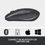 Logitech MX Anywhere 2S Wireless Mouse  Use On Any Surface, Hyper-Fast Scrolling, Rechargeable, Control Up to 3 Apple Mac and Windows Computers and Laptops (Bluetooth or USB), Graphite - Image 4