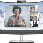 HP E34m G4 34" WQHD Curved USB-C Conferencing  Monitor,Integrated Webcam