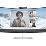 HP E34m G4 34" WQHD Curved USB-C Conferencing Monitor, Integrated Webcam