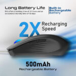 Promate Kitt Wireless Rechargeable Ergonomic Mouse - Image 4