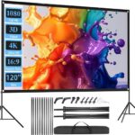 Outdoor Projector Screen with Stand, SCREENMAX 120 Foldable