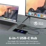 Promate MediaHub-C6 6-in-1 USB-C Media Hub - Image 2