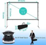 Projector Screen and Stand,100 inch Portable Indoor/Outdoor - Image 2