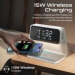 Promate  LED Alarm Clock with 15W Wireless Charger (Lumix-15W) - Image 2
