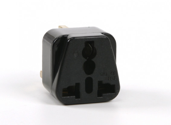 350221 Multi Black Fused UK Adaptor - Image 1