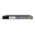 CP Plus 24 Port AI PoE Switch with 2 Gigabit & 1 Gigabit SFP (1 Combo) Uplink Port