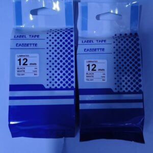 Brother TZe-231 12mm x 8m Black on White Label Tape