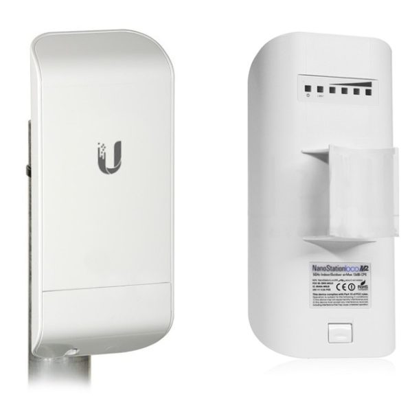 Ubiquiti-NanoStation-locoM2 Ubiquiti A/M NanoStation Loco M2 – 2.4GHz Mini Outdoor CPE (LOCOM2) - Image 1