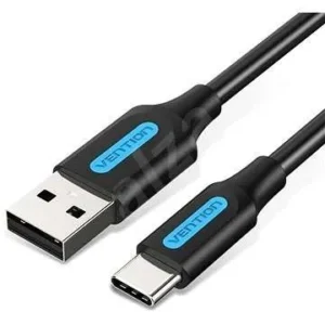 Vention USB-C Male to USB 3.0 Female OTG Adapter – Black PVC Type
