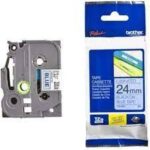 Brother TZ2-551 24mm x 8m Black on Blue Label Tape