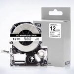 Epson SS-12KW 12mm x 8m Black on White Label Tape