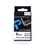 Casio PT-9WE Black on White Label Tape Cartridge