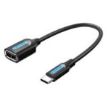 Vention USB 2.0 C Male to A Female OTG Cable – 0.15M Black PVC Type