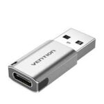 Vention USB 3.0 Male to USB-C Female Adapter Gray Aluminum Alloy Type