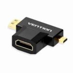 Vention 2 in 1 Mini HDMI and Micro HDMI Male to HDMI Female Adapter Black