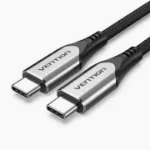 Vention Cotton Braided USB-C to USB-C 3.1 Cable – 1M Gray