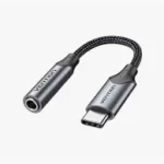 Vention USB-C Male to 3.5mm Earphone Jack with DAC Adapter – 0.1M, Gray Aluminum Alloy