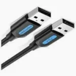 Vention USB 2.0 A Male to A Male Cable 1M Black PVC Type