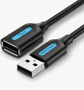 Vention USB 2.0 A Male to A Female Extension Cable 5M Black PVC Type