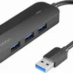 Vention 3-Port USB 3.0 Hub with Sound Card and Power Supply 0.15M Black