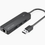 Vention 3-Port USB 2.0 Hub with 100M Ethernet Adapter 0.15M Black