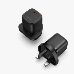 Vention 1-Port USB-C GaN Charger (30W) UK-Plug Black