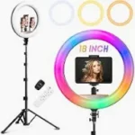 18-Inch RGB LED Ring Light with Adjustable Stand 