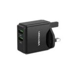 Vention Two-Port USB A+C (18W/20W) Wall Charger UK-Plug