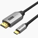 Vention Cotton Braided USB-C to HDMI-A 4K HD Cable 1.8M Gray Aluminum Alloy Type