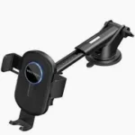 Vention One Touch Clamping Car Phone Mount with Suction Cup + Y-Shaped Clip Black Square Type