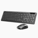Vention Wireless Full-Sized Keyboard and Mouse Combo with Mouse Pad Black Slim Type – US English Layout
