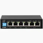 D-Link DGS-F1006P-E 250M 6-Port 1000Mbps Switch with 4 PoE Ports and 2 Uplink Ports
