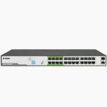 D-Link DGS-F1026P 24-Port Gigabit PoE Switch with 2 SFP Uplink Ports (Up to 250m Support)