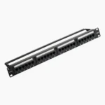 VENTION Cat6 UTP 24-Port Keystone Patch Panel – Black