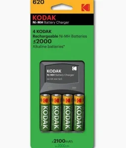 KODAK 4 AA Rechargeable Batteries with Charger