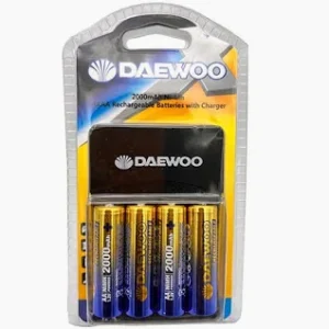 DAEWOO 4 AA Rechargeable Batteries with Charger