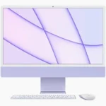 Apple iMac 24-inch (2021) – 4.5K Retina Display, M1 Chip, 8-Core CPU / 8-Core GPU, 8GB Unified Memory, 256GB SSD – Purple