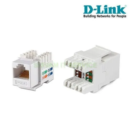 Dlink-MOdule-CAT-6 NKJ-C6WHI1B21 – Cat6 UTP Keystone Jack (White) - Image 1