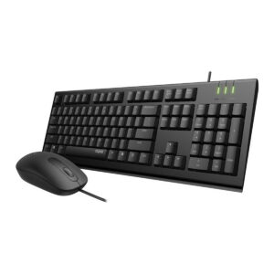 Rapoo X120Pro Wired Optical Mouse & Keyboard Combo – US Layout (Black)
