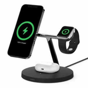 Belkin BOOST↑CHARGE™ PRO 3-in-1 15W Wireless Charger with 15W MagSafe for Apple