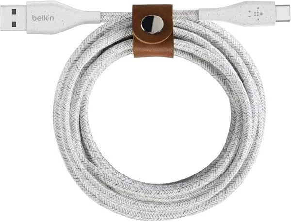 Belkin DuraTek Plus USB-C to USB-A Cable with Strap – 1 Meter - Image 1