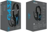 Logitech G432 Wired Gaming Headset – Leatherette Black/Blue - Image 2