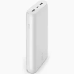 Belkin 20K Power Bank – 15W USB-C Input, USB-A Output – White