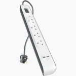 Belkin 4-Outlet Surge Protection Strip with 2.4A 2xUSB Charging – 2M Power Cord 