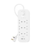 SRB002AR2M Surge Protector – 6 Outlets, 650J, USB-A + USB-C (18W)