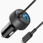 Anker PowerDrive 2 Elite with Lightning Connector – Black (Model: A2214H11)
