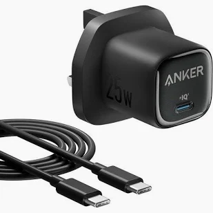 shopping - 2026-02-11T104858.650 ANKER 25W USB-C CHARGER WITH 5FT C-TO-C CABLE – BLACK (B2656K11) - Image 1