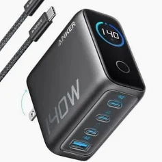 shopping - 2026-02-18T105217.817 ANKER ZOLO CHARGER (140W 3C1 GaN) – DARK GRAY (B2697KZ1) - Image 1